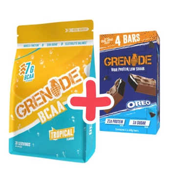 GRENADE BCAA -  Tropical 390 g + ajándék GRENADE High Protein bar Oreo Pack 4x60 g
