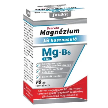 JutaVit Szerves Magnézium+B6+D3 70 tabletta