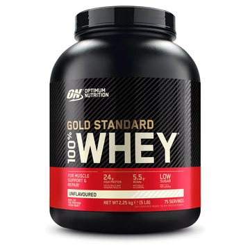 Optimum Nutrition Gold Standard 100% Whey 2270g (5lb) Unflavoured/Natúr Optimum Nutrition Gold Standard 100% Whey 2270g (5lb) Unflavoured/Natúr