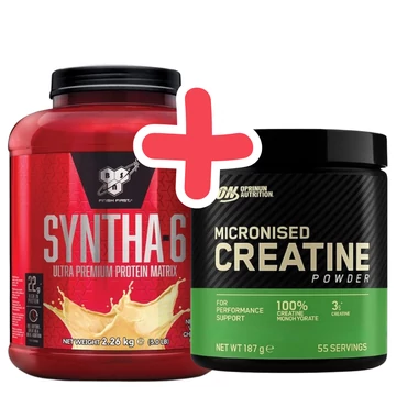 BSN Syntha-6 Original 2,26kg Vanilla Cheesecake + ajándék ON Micronised Creatine Powder 187g 