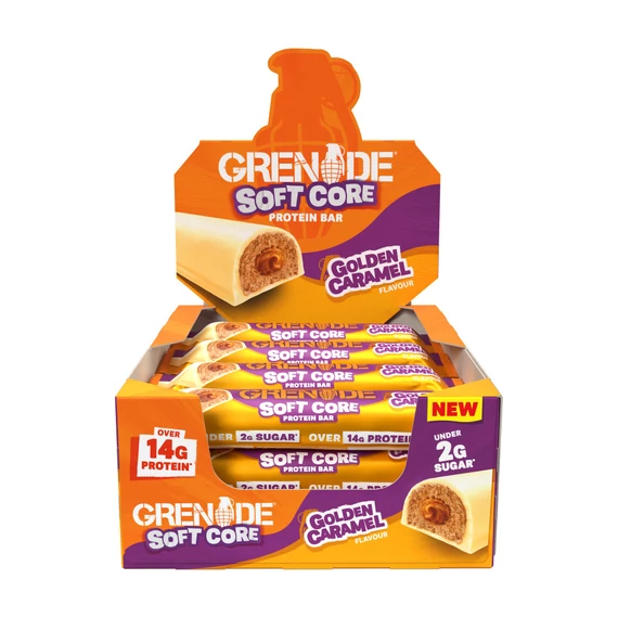 GRENADE Soft Core Golden Caramel Protein Bar 50g