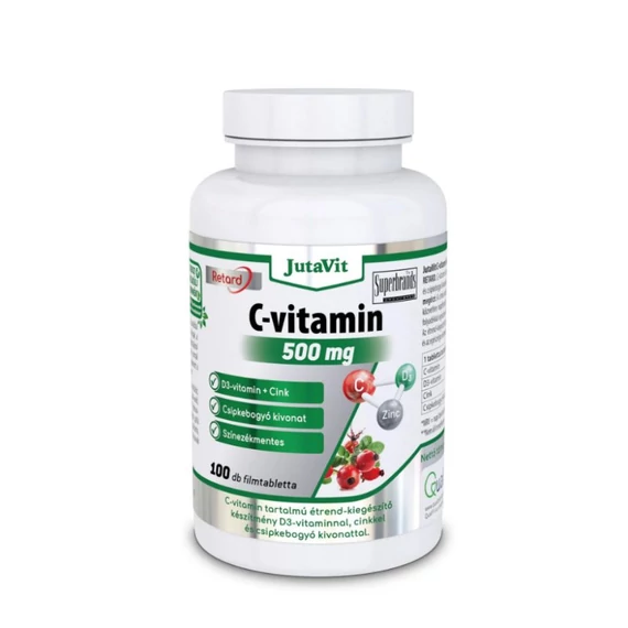 JutaVit C - vitamin 500mg retard csipkeb.kivonattal+D3+Cink 100 tabletta