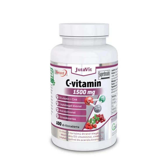 JutaVit C - vitamin 1500mg retard+Acerola+Csipkeb.+D3+Cink 100 tabletta
