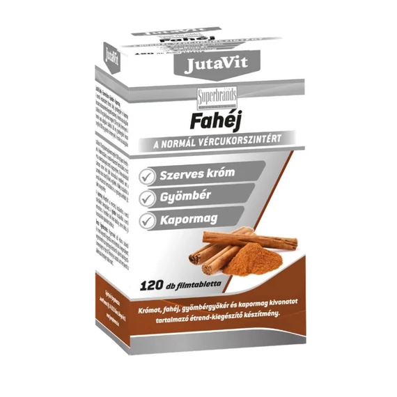 JutaVit Fahéj+ Króm+Gyömbér+Kapormag 120 tabletta