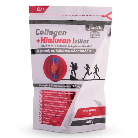 JutaVit Collagen+Hialuron ÍZÜLET Eper - Málna 400g