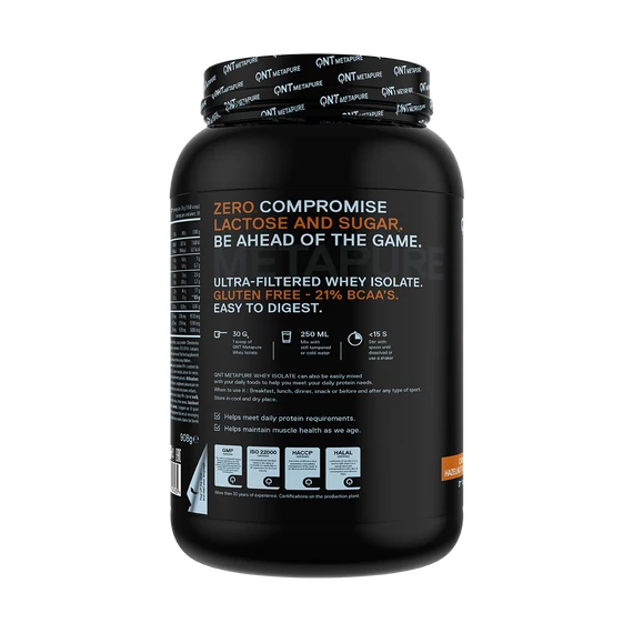 QNT METAPURE Whey Isolate Zero 908g Chocolate Hazelnut