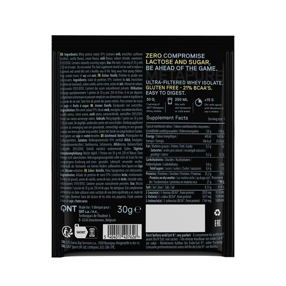 QNT METAPURE Whey Isolate Zero 30g Vanilla
