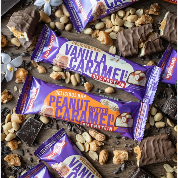 Nutrend DELICIOUS BAR, 50 g, peanut butter+caramel