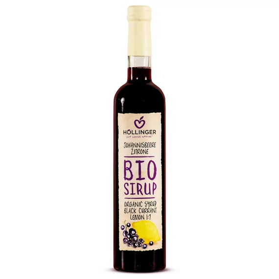Höllinger Feketeribizli - citrom szörp BIO 500ml, üveges