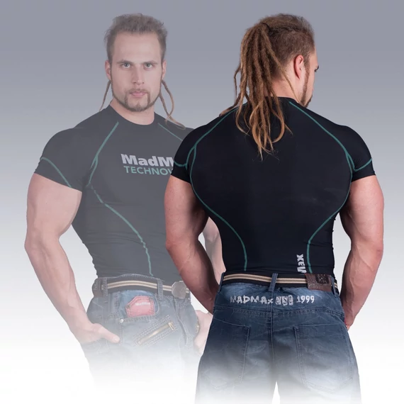 MADMAX Compression Long Sleeve Top Green Rövid Ujjú Felső XXL