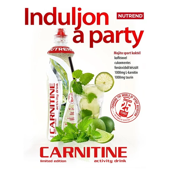 NUTREND Carnitine Drink Koffeinnel - Mojito (szénsavas)