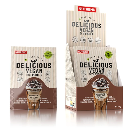 NUTREND Delicious Vegan Protein 30g Chocolate - Hazelnut