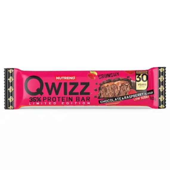 NUTREND QWIZZ Protein Bar 60g Chocolate+Raspberry