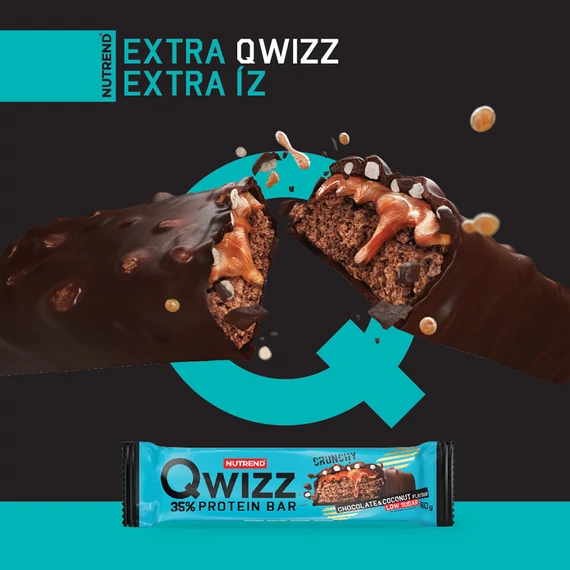 NUTREND QWIZZ Protein Bar 60g Almond+Chocolate