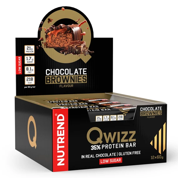 NUTREND QWIZZ Protein Bar 60g Chocolate Brownies