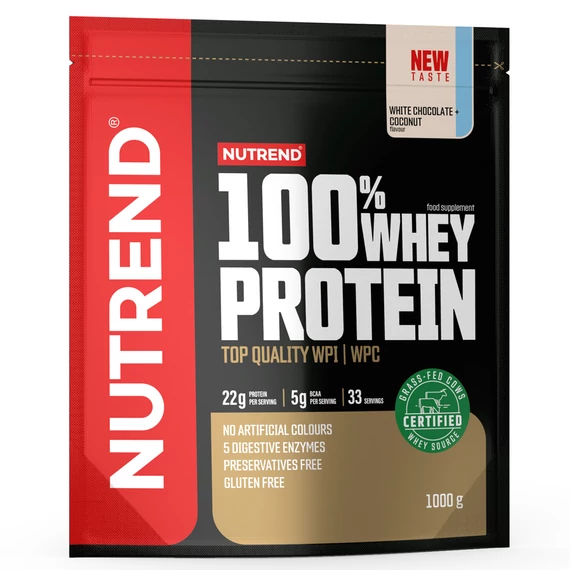 NUTREND 100% Whey Protein 1000g White Chocolate+Coconut