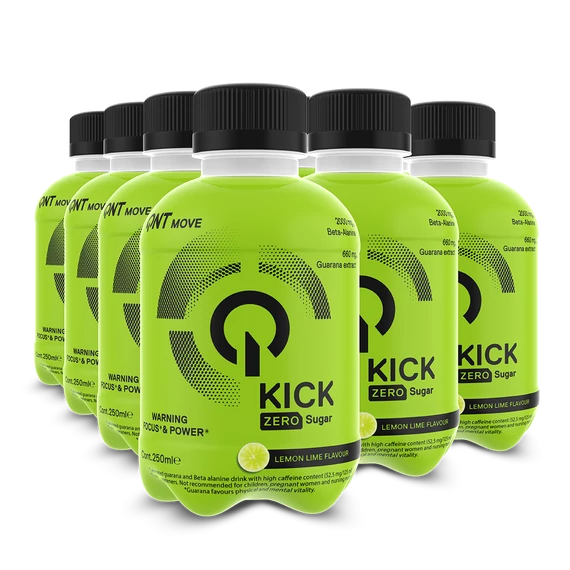 Qnt kick (focus & power) lemon-lime zero sugar 250 ml