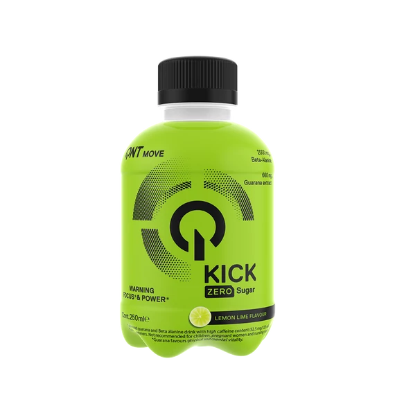 Qnt kick (focus & power) lemon - lime zero sugar 250 ml