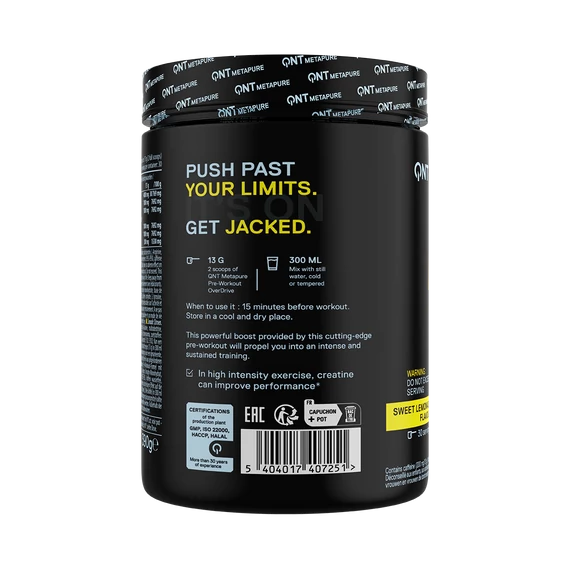 QNT Pre Workout Overdrive sweet lemonade 390 g