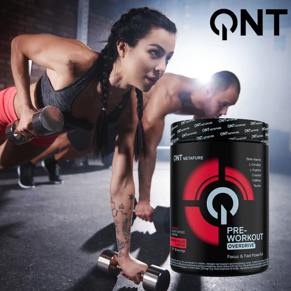 QNT Pre Workout Overdrive wild cherry lime 390 g