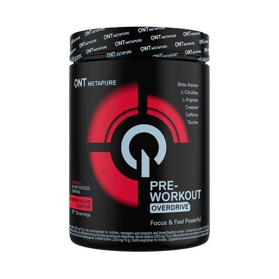 QNT Pre Workout Overdrive raspberry killer 390 g
