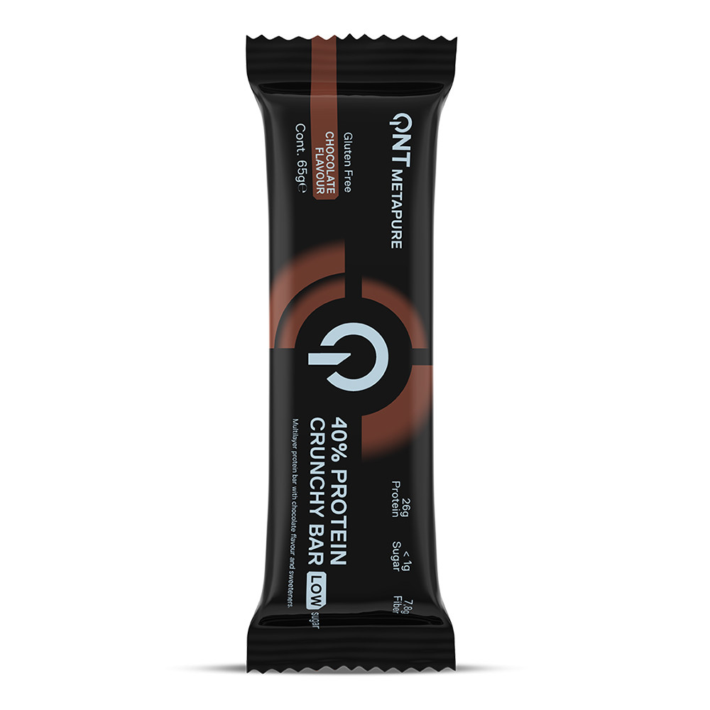 QNT METAPURE 40% Protein Crunchy Bar 65g - Chocolate- Protein szeletek